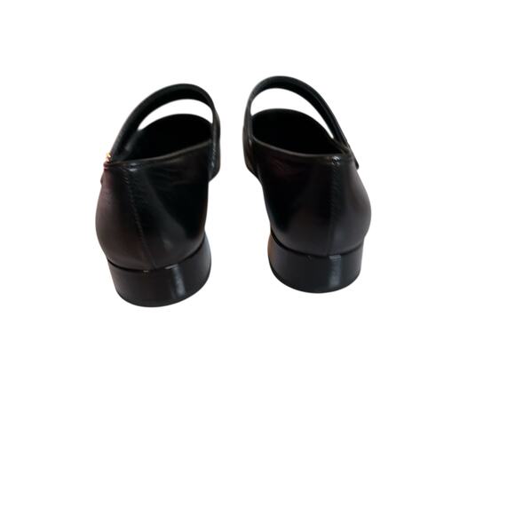 Tory Burch Women's Cap Toe Mary Jane Pump Low Heel Leather Classic Size 8 Black - Picture 5 of 8